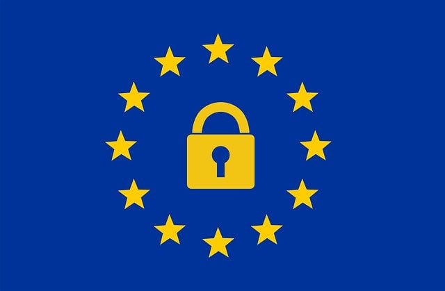 Europese sterrenkrans als symbool voor de Europese privacywetgeving